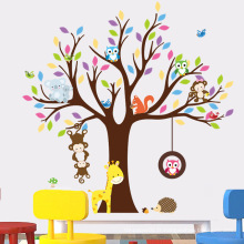 Arbre Enfants Autocollants Amovible Famille Vinyle Coloré Stickers Muraux Chambre Des Enfants, Décoratif pour La Maison Enfants Stickers Muraux Arbre